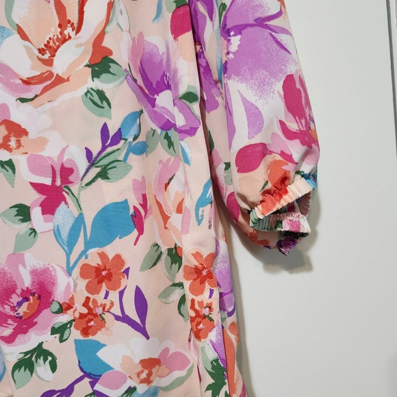 Women's Pixi + Ivy Pink Floral Blouse M - Picture 3 of 6